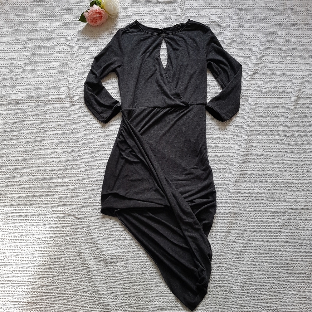 Elegant Black Asymmetrical Dress